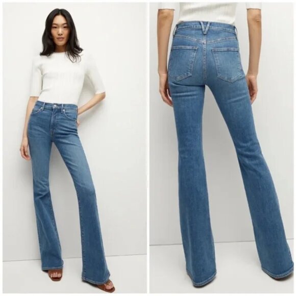 Veronica Beard Beverly High Rise Skinny Flare Leg Jeans Size 25 - Picture 1 of 11